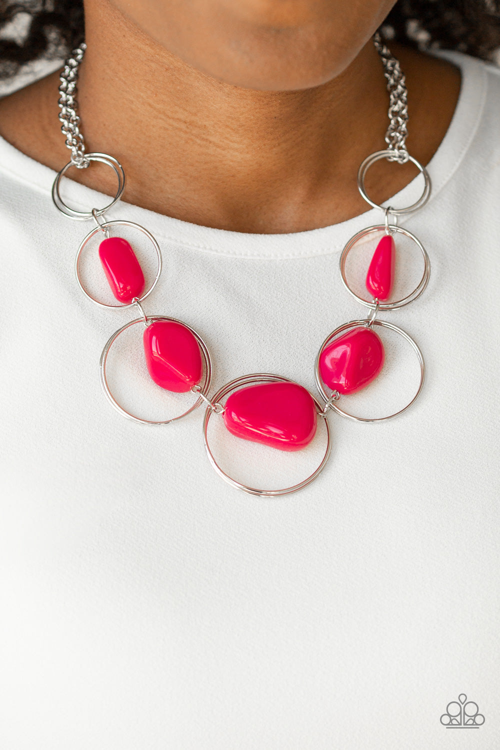Paparazzi ♥ Travel Log - Pink ♥  Necklace