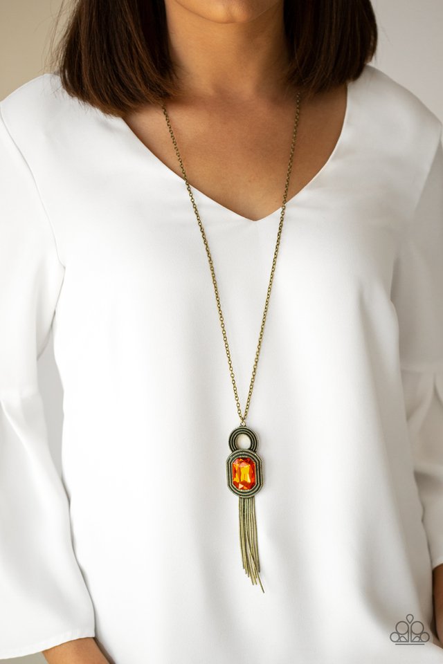 Paparazzi ♥ A Good TALISMAN Is Hard To Find - Orange ♥ Necklace