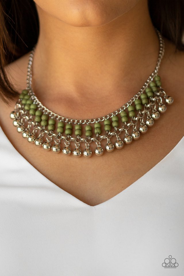 Paparazzi ♥ Beaded Bliss - Green ♥ Necklace