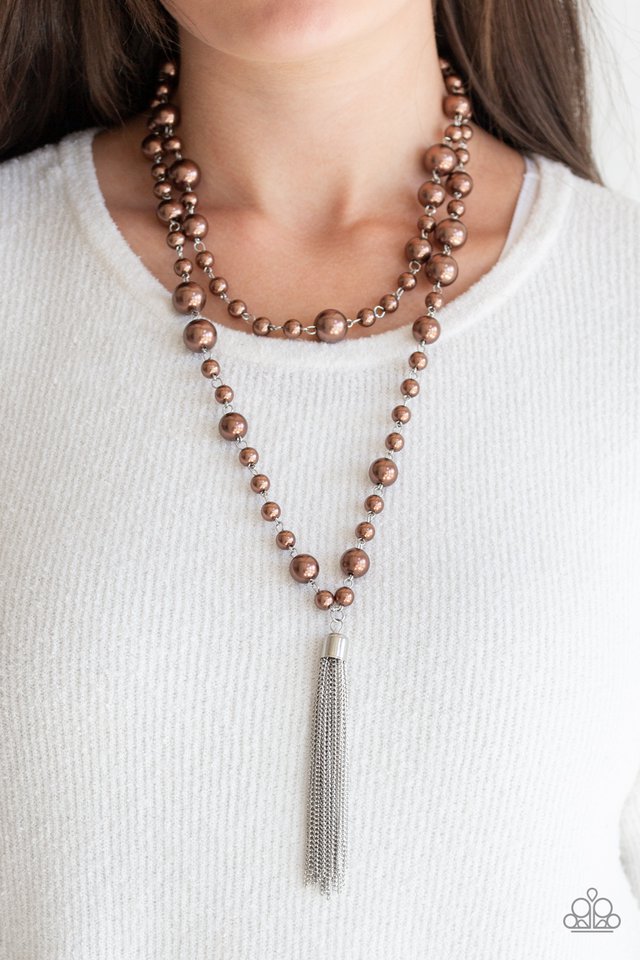 Paparazzi ♥ Social Hour - Brown ♥ Necklace