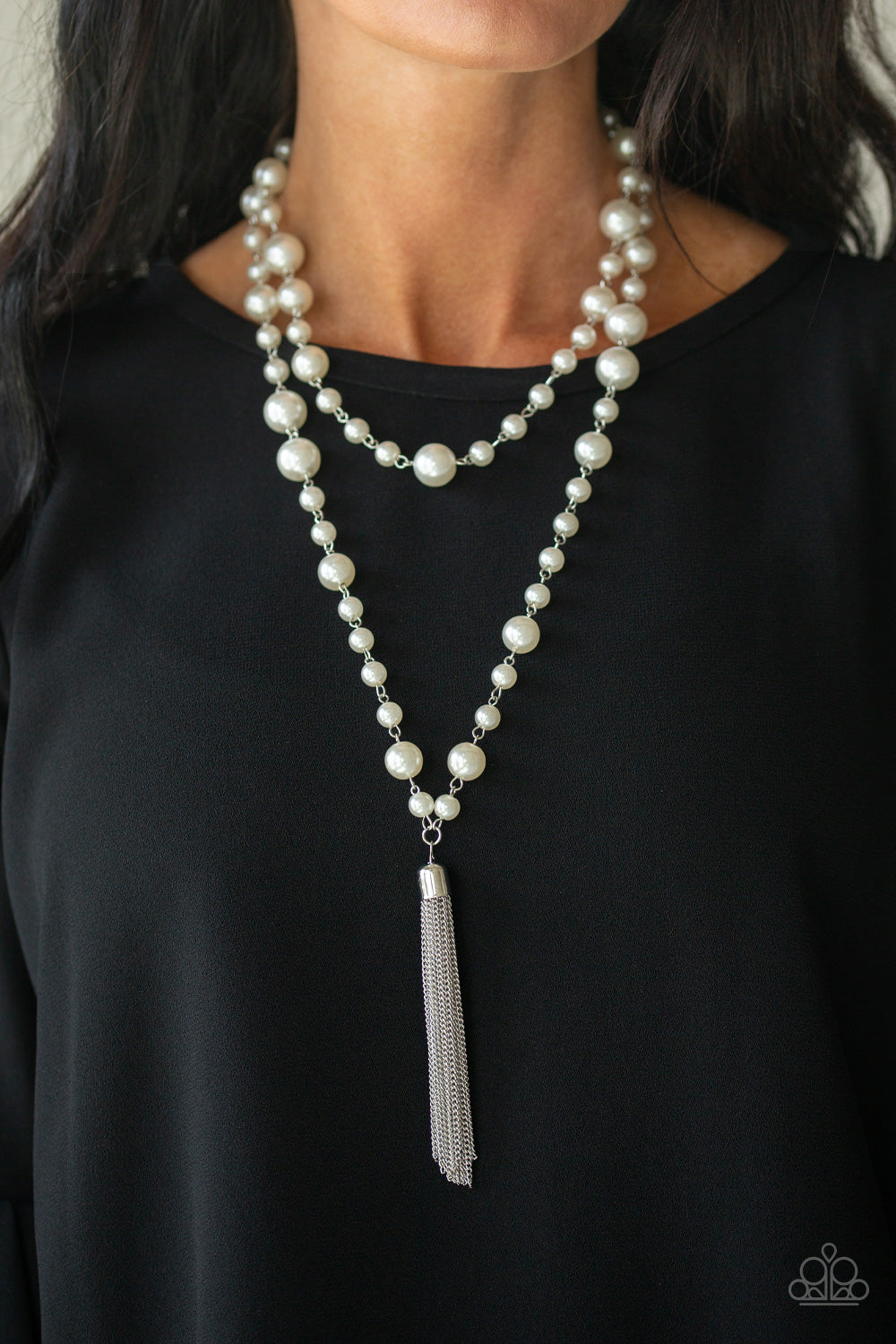Paparazzi ♥ Social Hour - White ♥  Necklace