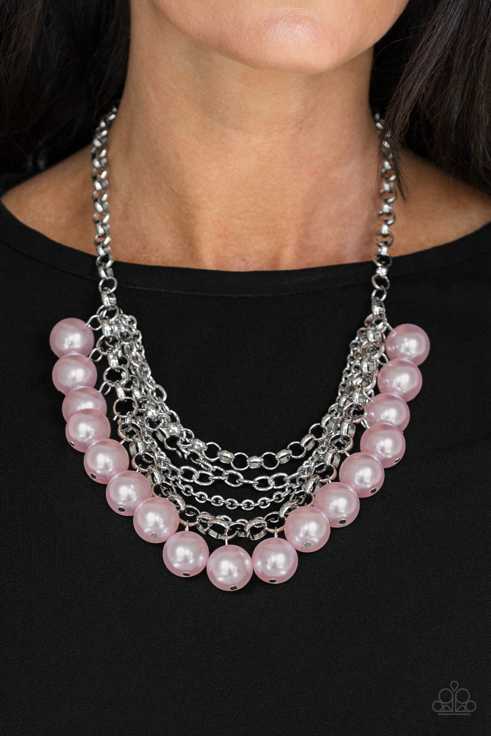 Paparazzi ♥ One-Way WALL STREET - Pink ♥  Necklace