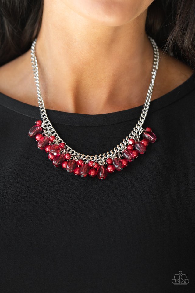 Paparazzi ♥ 5th Avenue Flirtation - Red ♥ Necklace