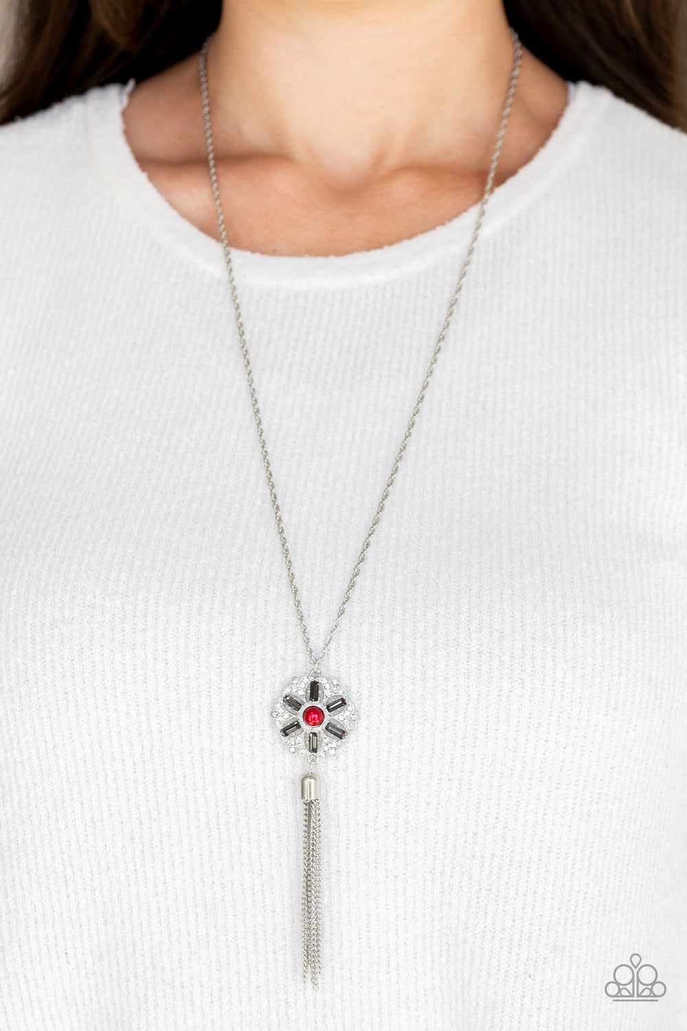Paparazzi ♥ Fine Florals - Red ♥  Necklace