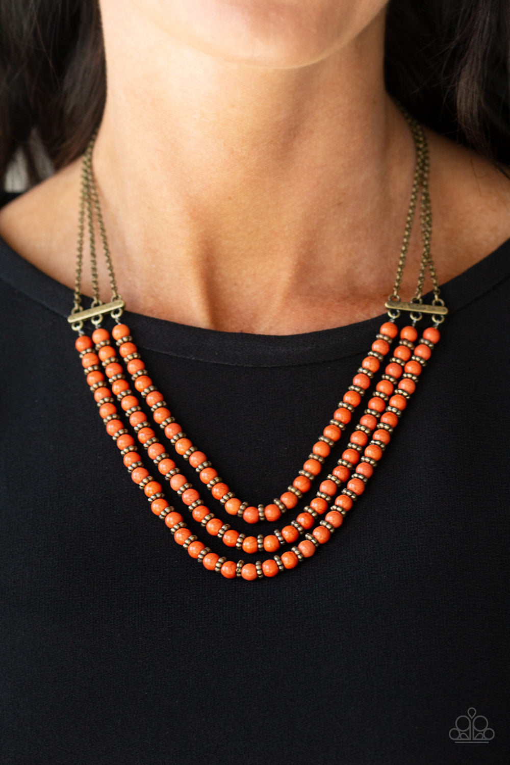 Paparazzi ♥ Terra Trails - Orange ♥  Necklace