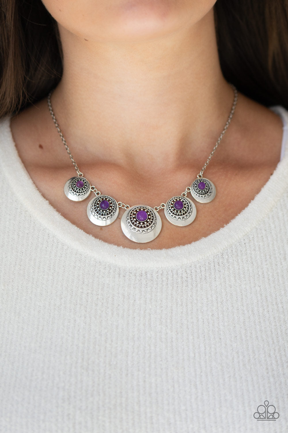 Paparazzi ♥ Solar Beam - Purple ♥  Necklace