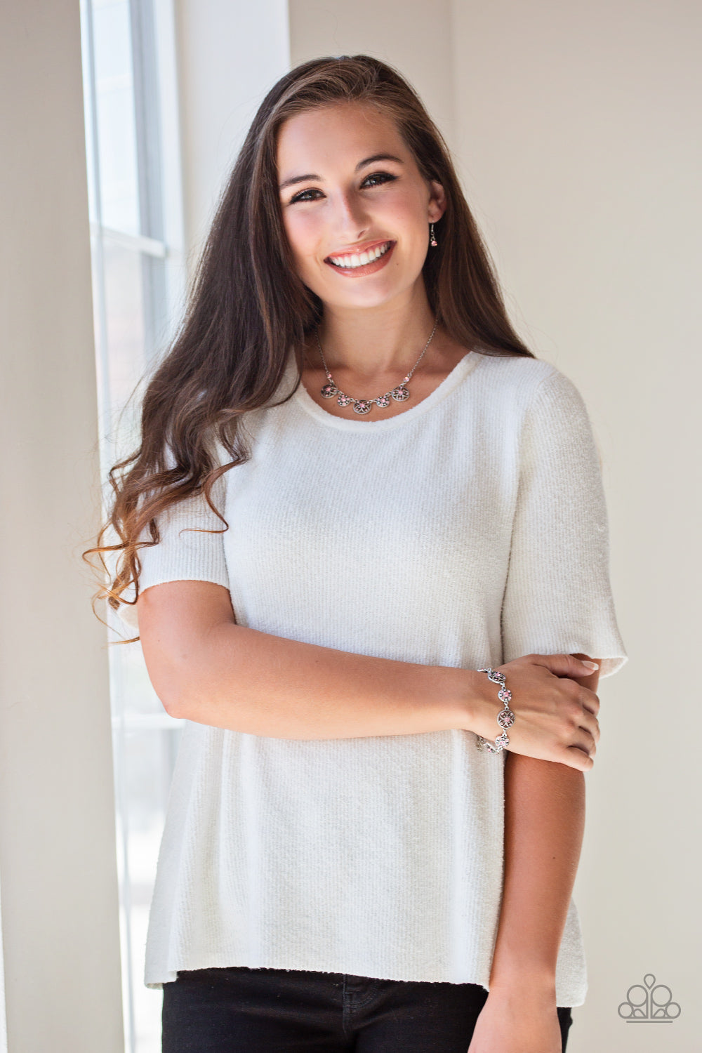 Paparazzi ♥ Floral Florescence - Pink ♥  Necklace