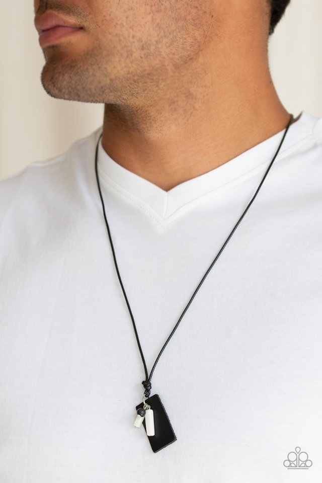Paparazzi ♥ Explorer Edge - White ♥ Necklace