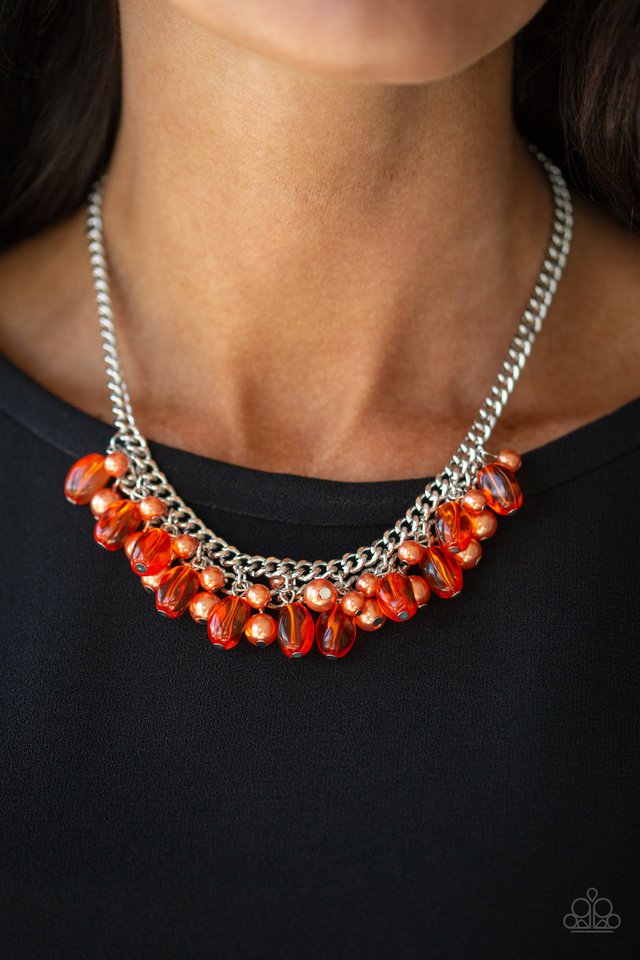 Paparazzi ♥ 5th Avenue Flirtation - Orange ♥ Necklace