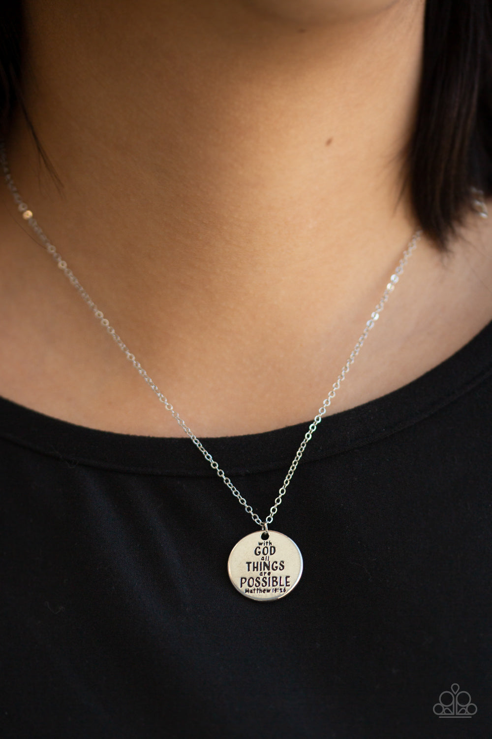 Paparazzi ♥ All Things Are Possible - Silver ♥  Necklace