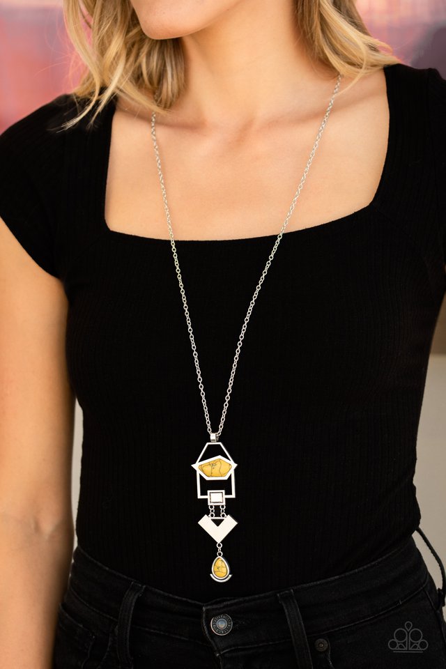Paparazzi ♥ Desert Artisan - Yellow ♥ Necklace