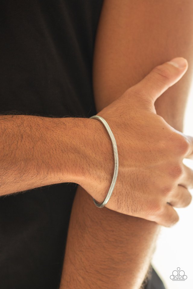 Paparazzi ♥ Winning - Silver ♥ Mens Bracelet