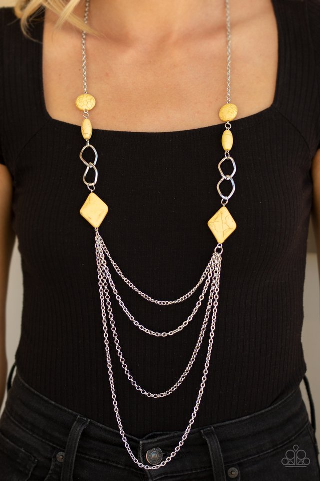 Paparazzi ♥ Desert Dawn - Yellow ♥ Necklace