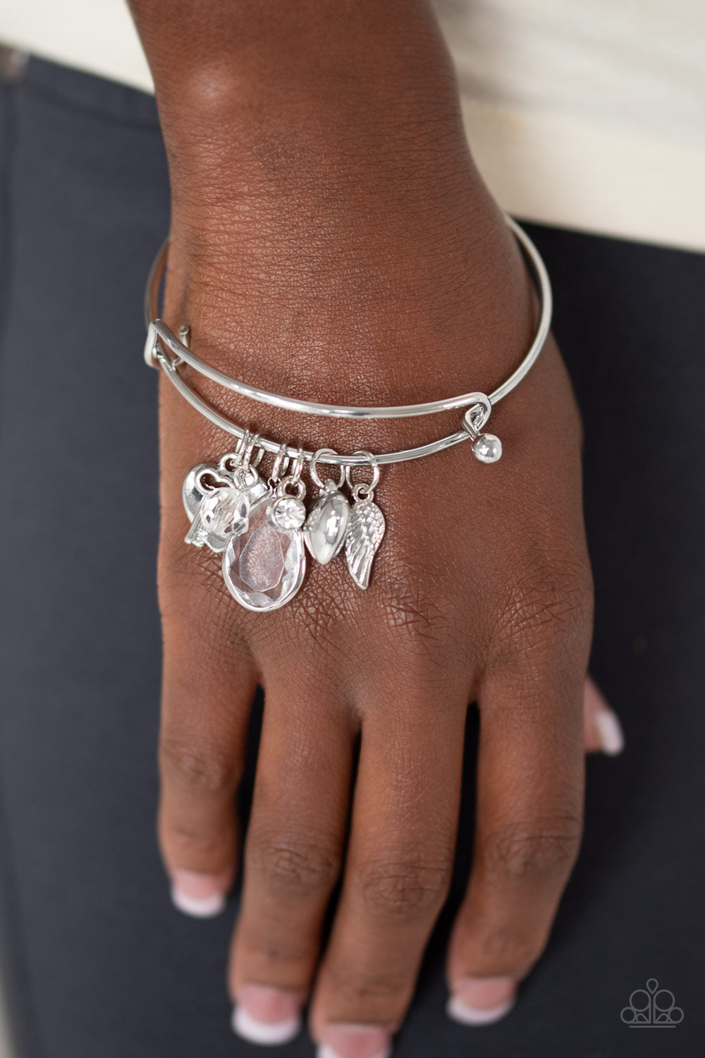 Paparazzi ♥ Heart of BOLD - White ♥  Bracelet