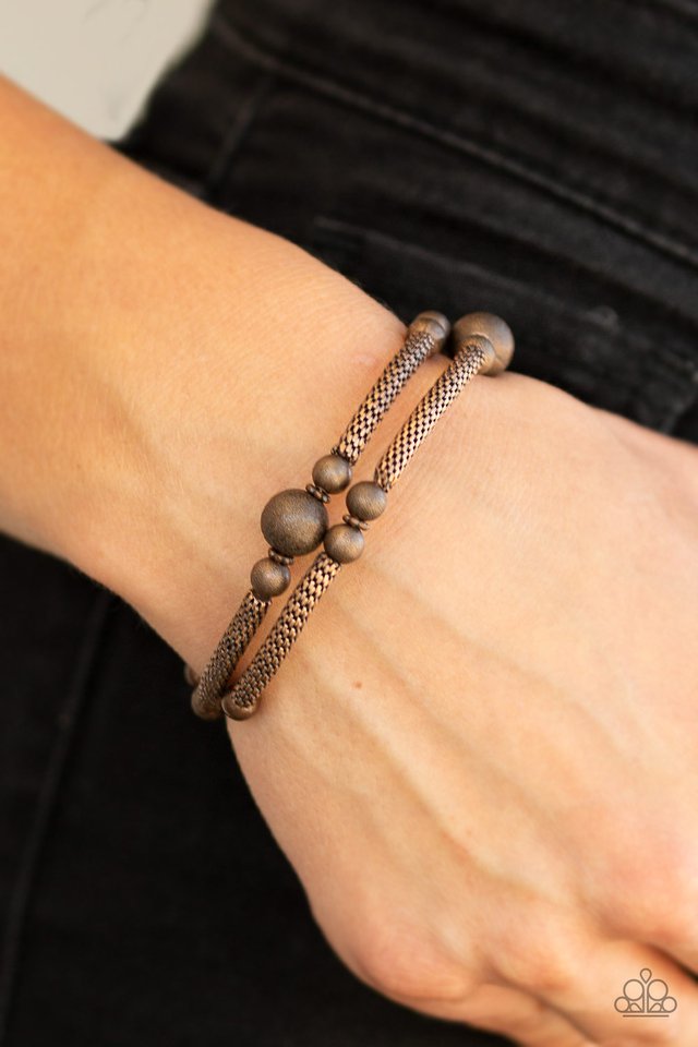 Paparazzi ♥ West End Wraparound - Copper ♥ Bracelet