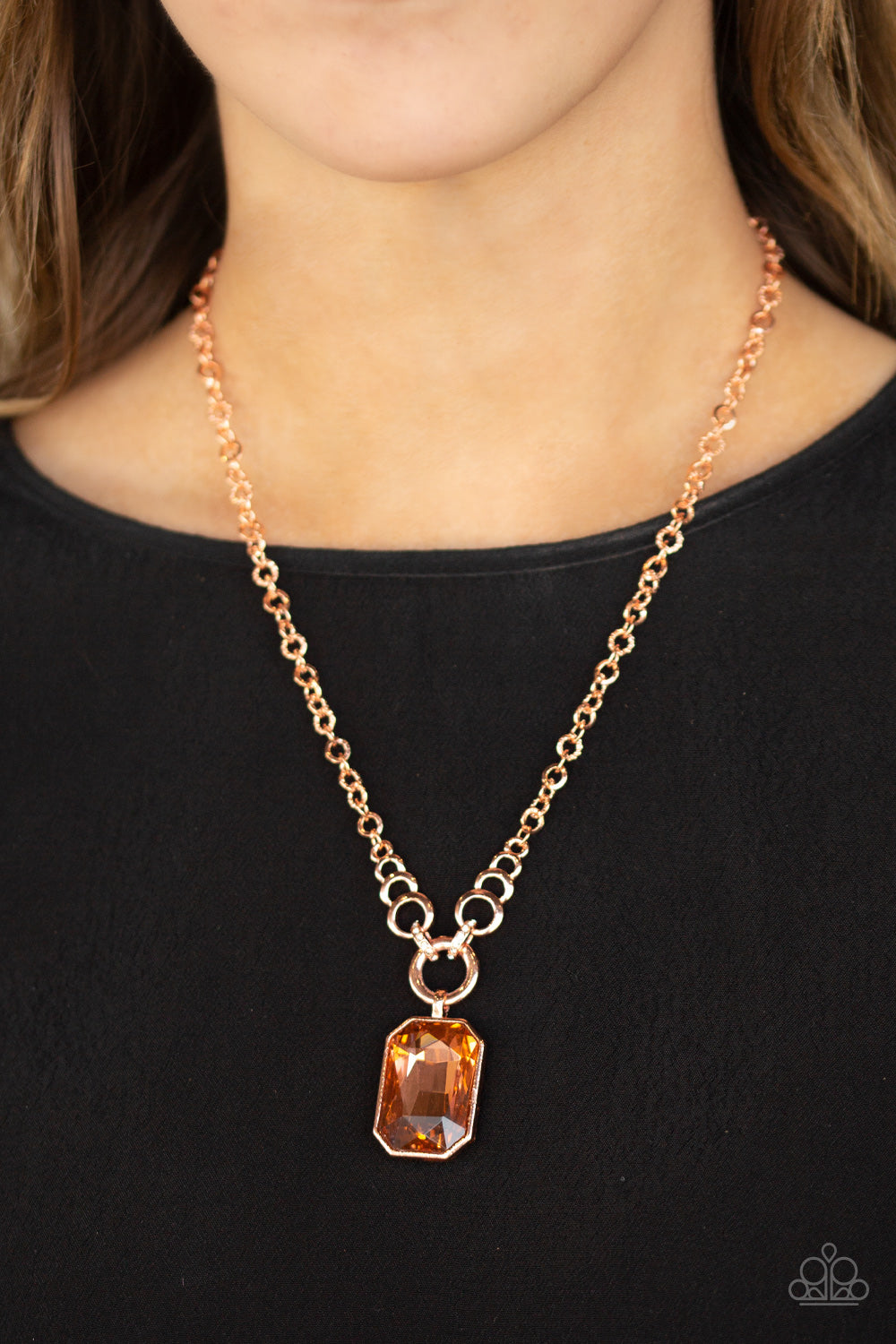 Paparazzi ♥ Queen Bling - Copper ♥  Necklace