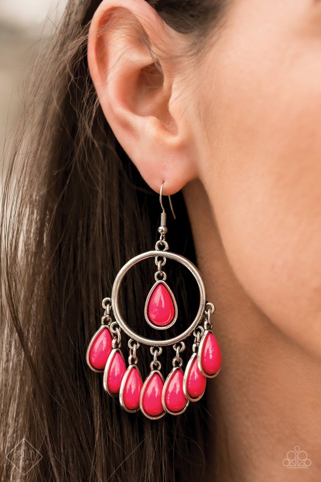 Paparazzi ♥ Flirty Flamboyance - Pink ♥ Earrings