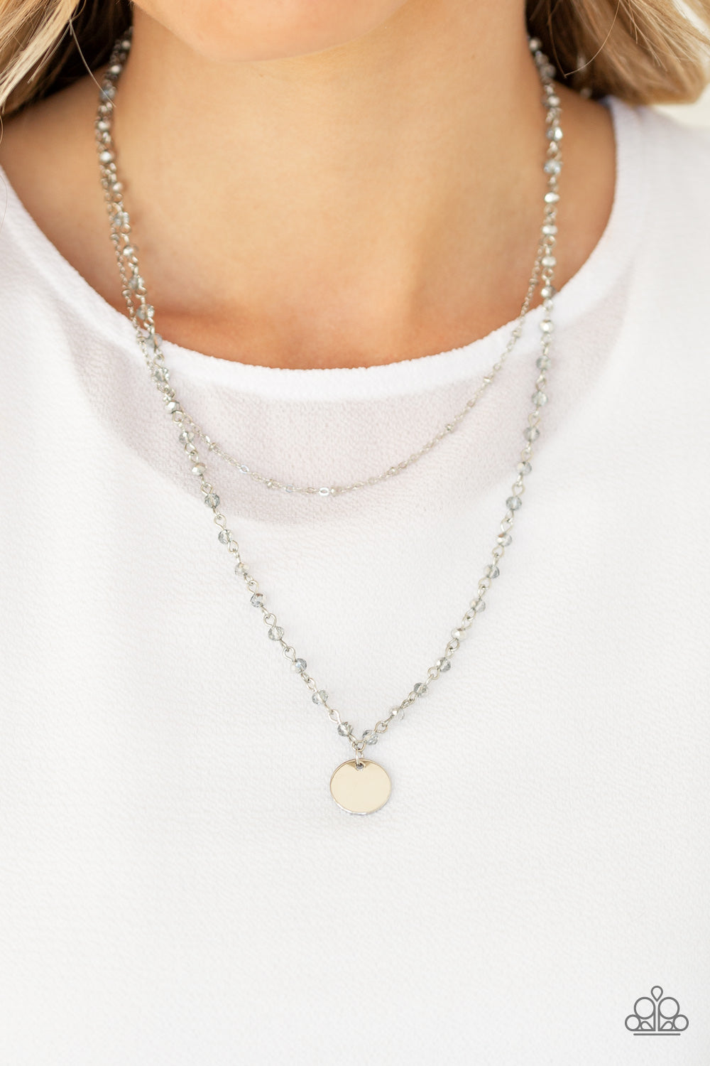 Paparazzi ♥ Dainty Demure - Silver ♥  Necklace
