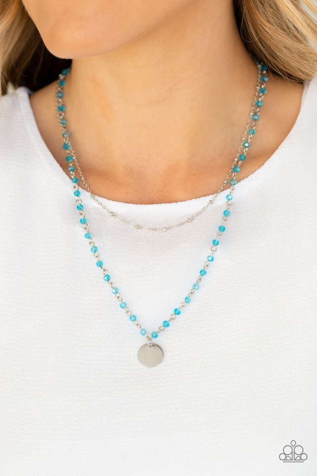 Paparazzi ♥ Dainty Demure - Blue ♥ Necklace