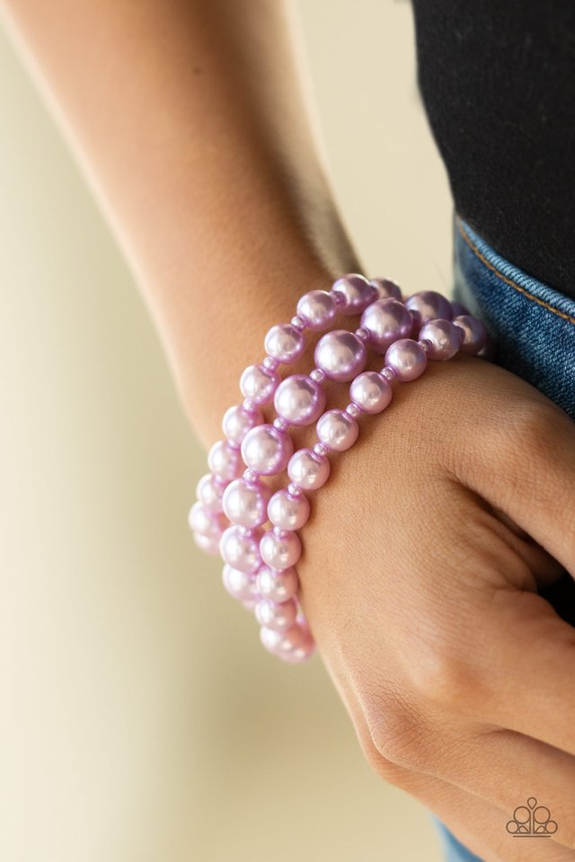 Paparazzi ♥ Total PEARL-fection - Purple ♥ Bracelet