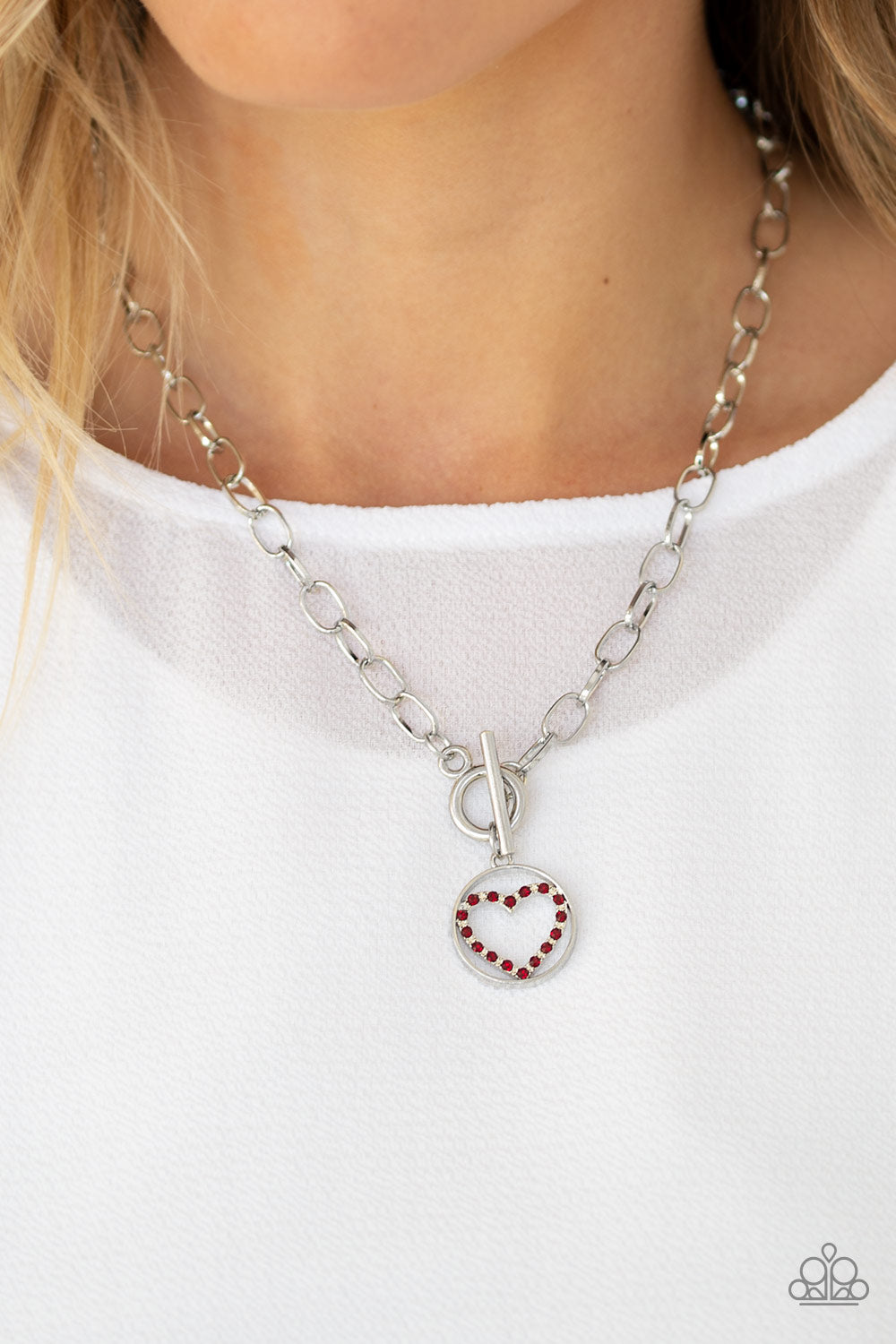 Paparazzi ♥ With My Whole Heart - Red ♥  Necklace