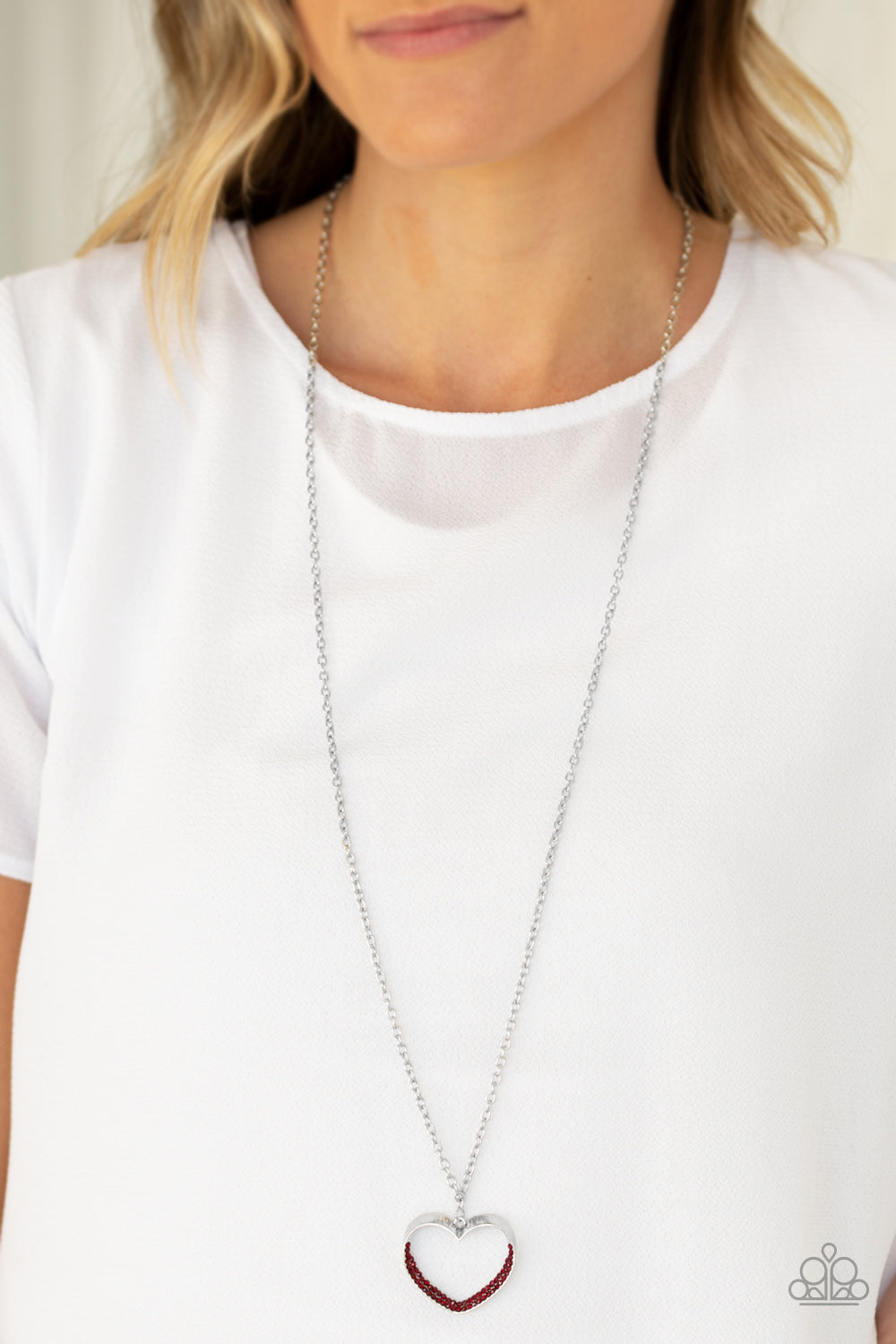 Paparazzi ♥ Bighearted - Red ♥  Necklace