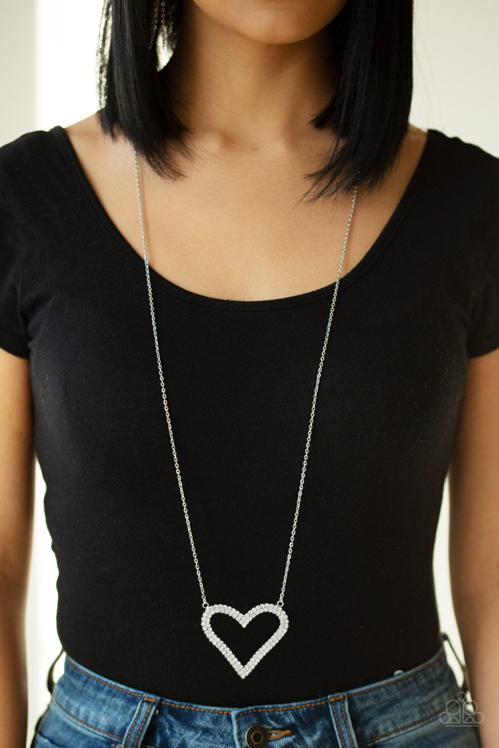 Paparazzi ♥ Pull Some HEART-strings - White ♥  Necklace