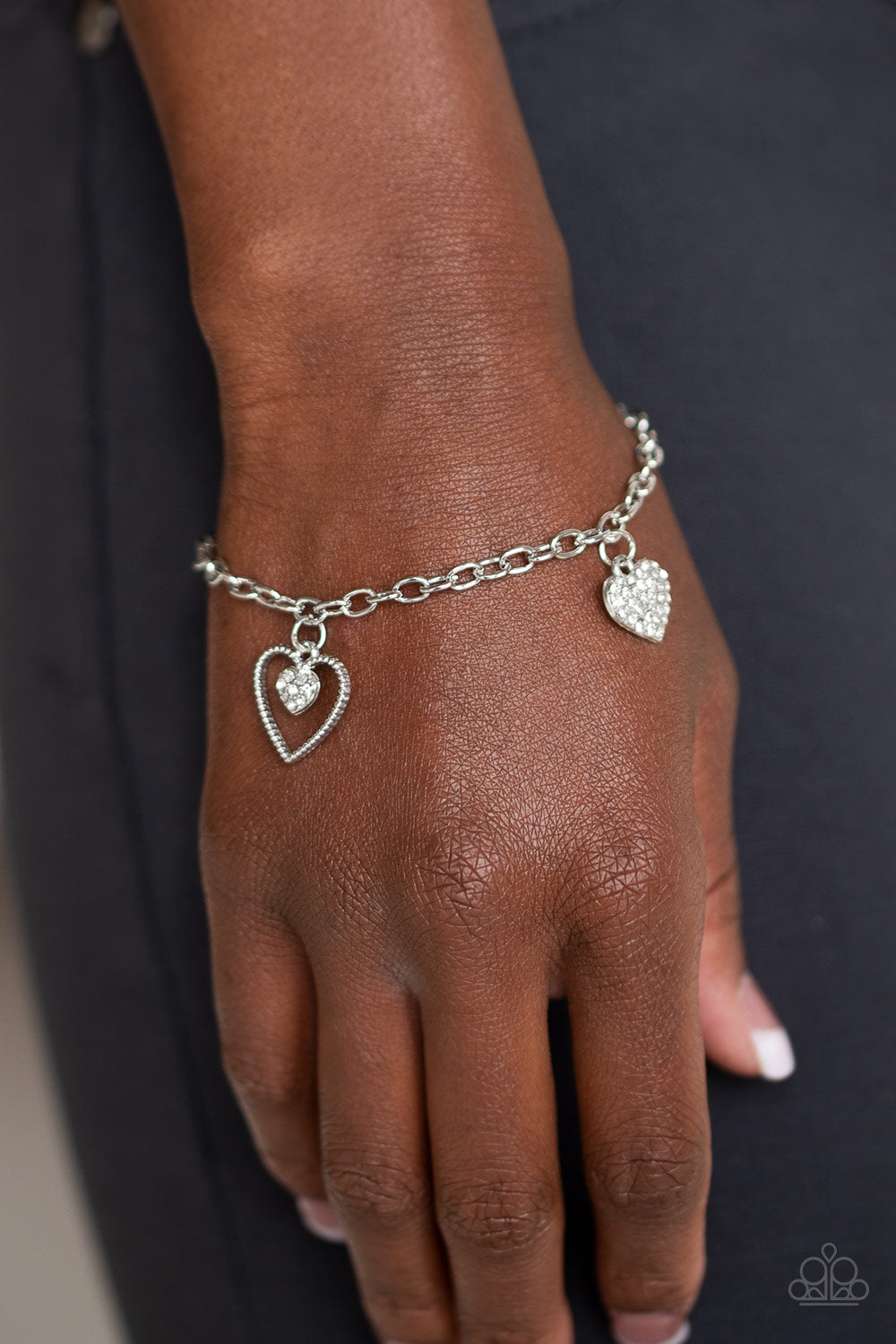 Paparazzi ♥ Hearts and Harps - White ♥  Bracelet