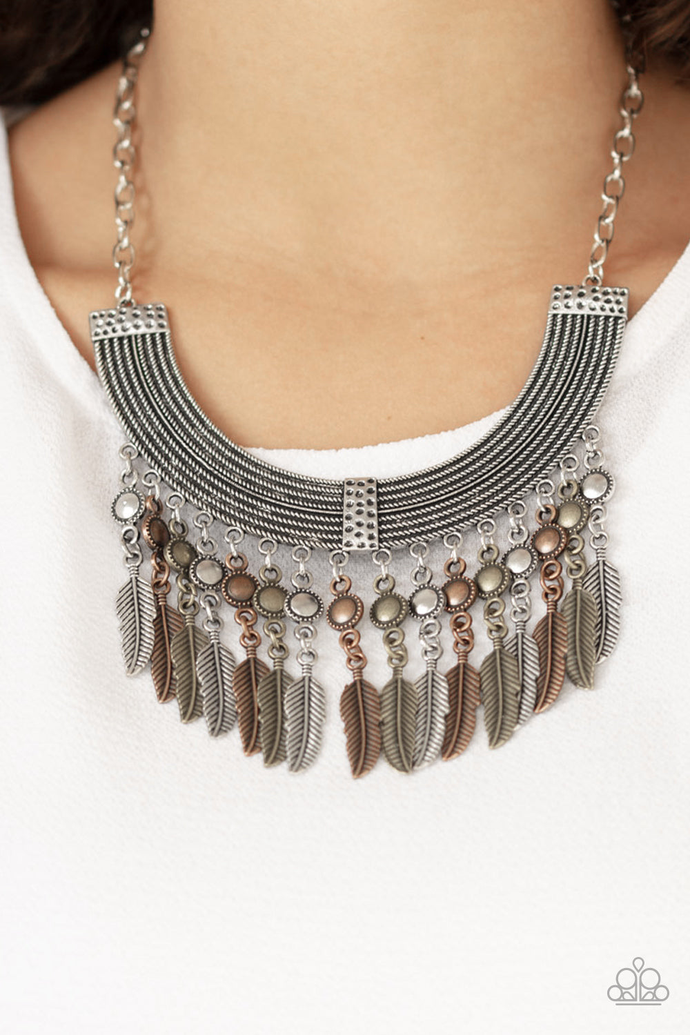Paparazzi ♥ Fierce in Feathers - Multi ♥  Necklace