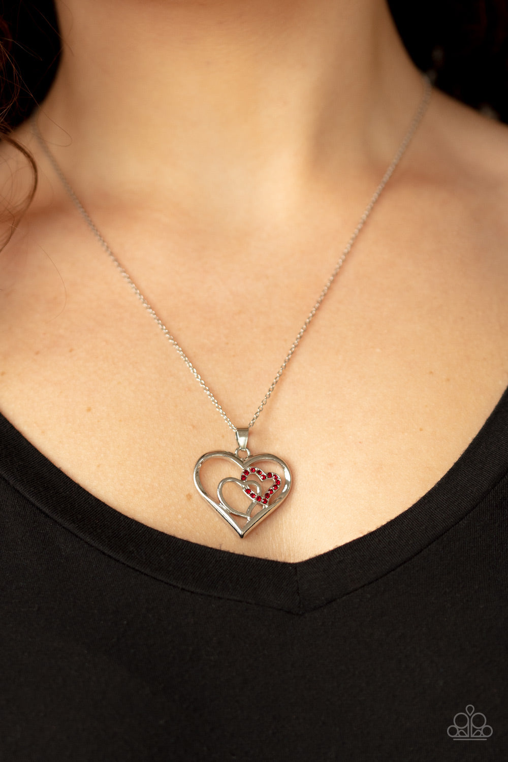 Paparazzi ♥ Cupid Charm - Red ♥  Necklace