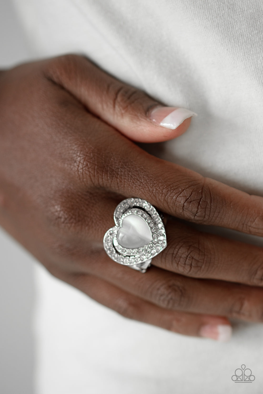 Paparazzi ♥ What The Heart Wants - White ♥  Ring