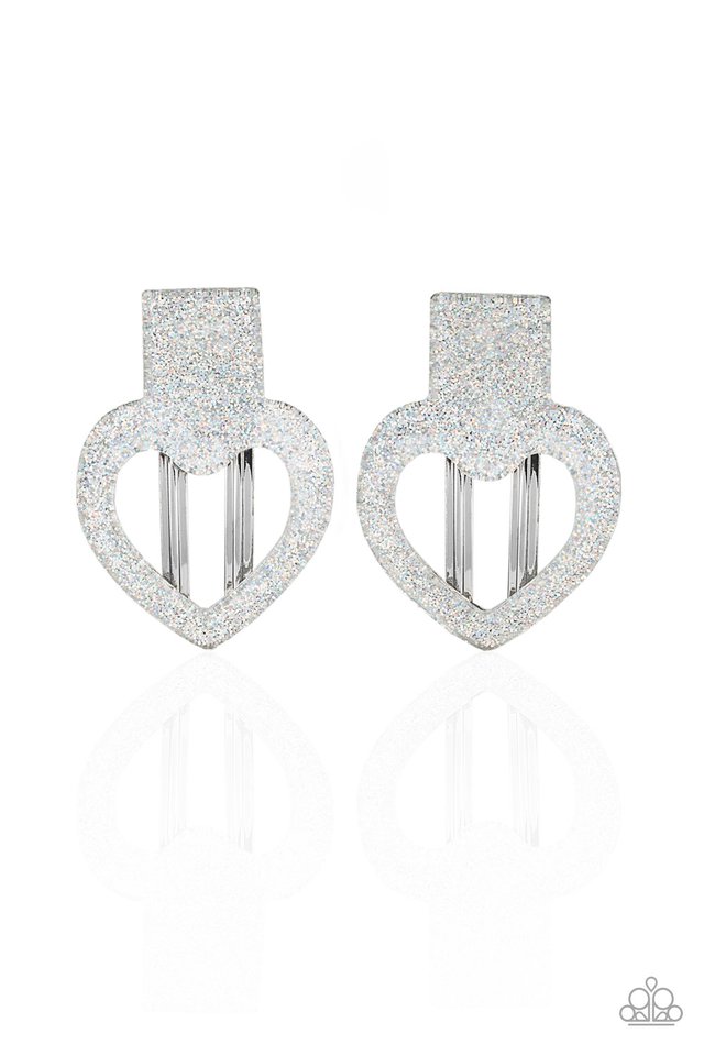 Paparazzi ♥ Glitter-Hearted - Multi ♥ Hair Clip