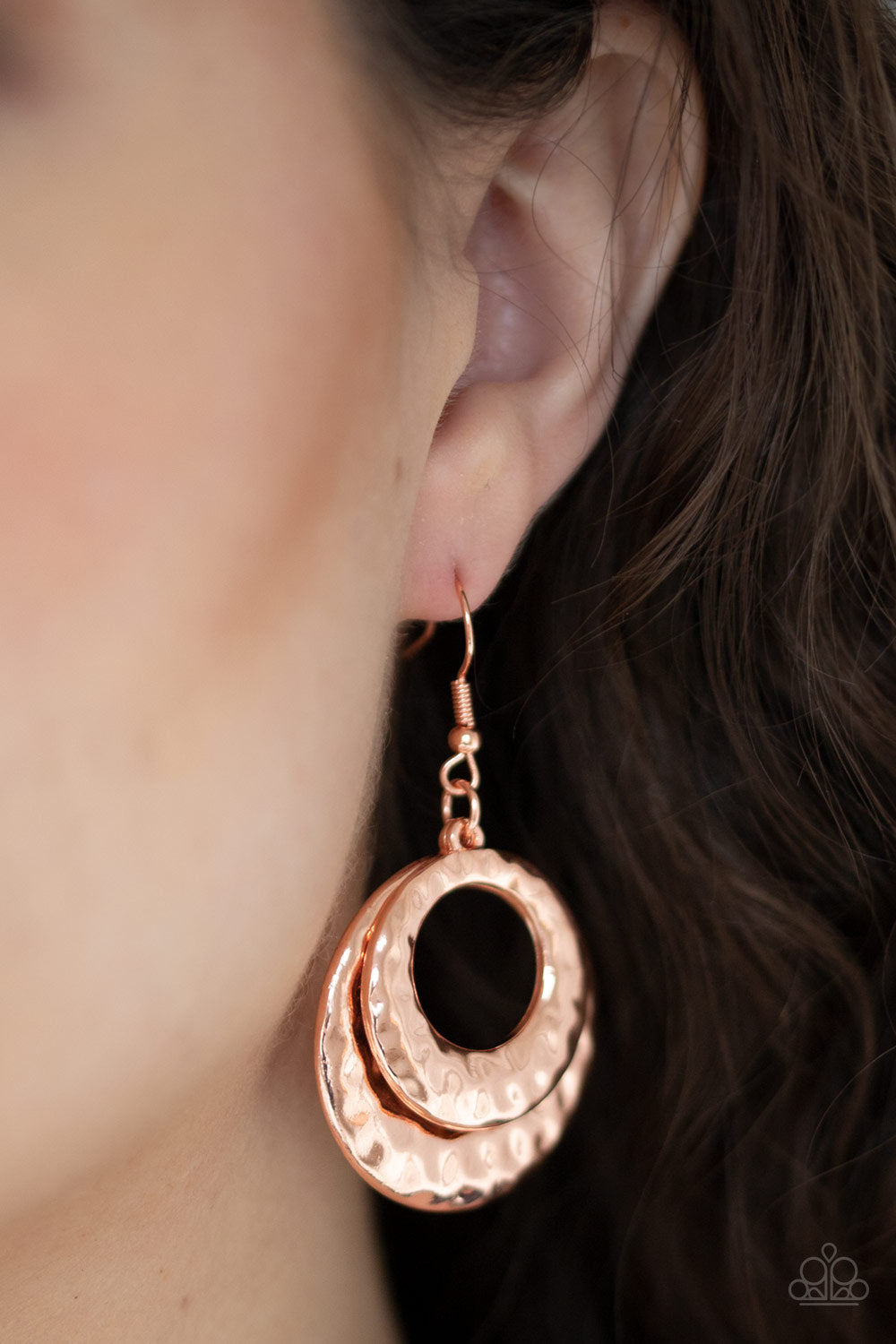 Paparazzi ♥ Perfectly Imperfect - Copper ♥  Earrings
