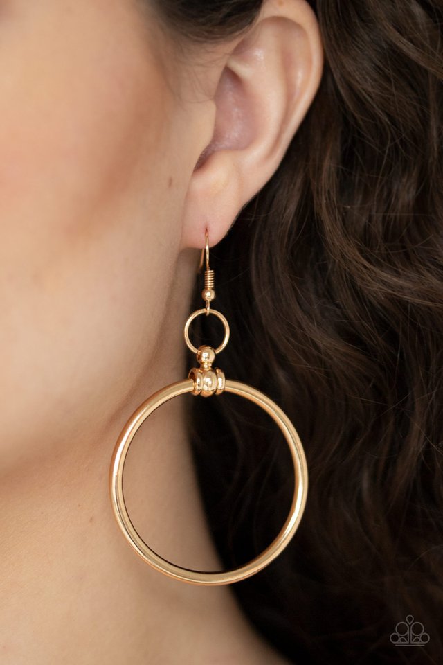 Paparazzi ♥ Total Focus - Gold ♥ Earrings