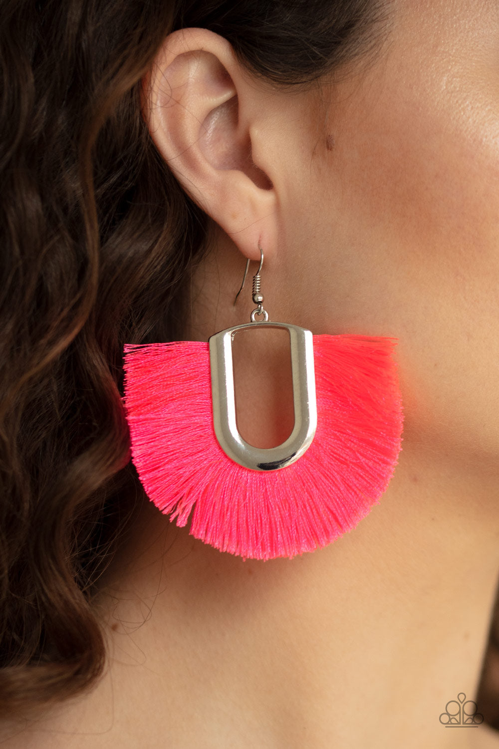 Paparazzi ♥ Tassel Tropicana - Pink ♥  Earrings