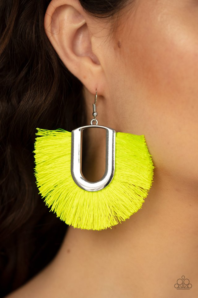 Paparazzi ♥ Tassel Tropicana - Yellow ♥ Earrings