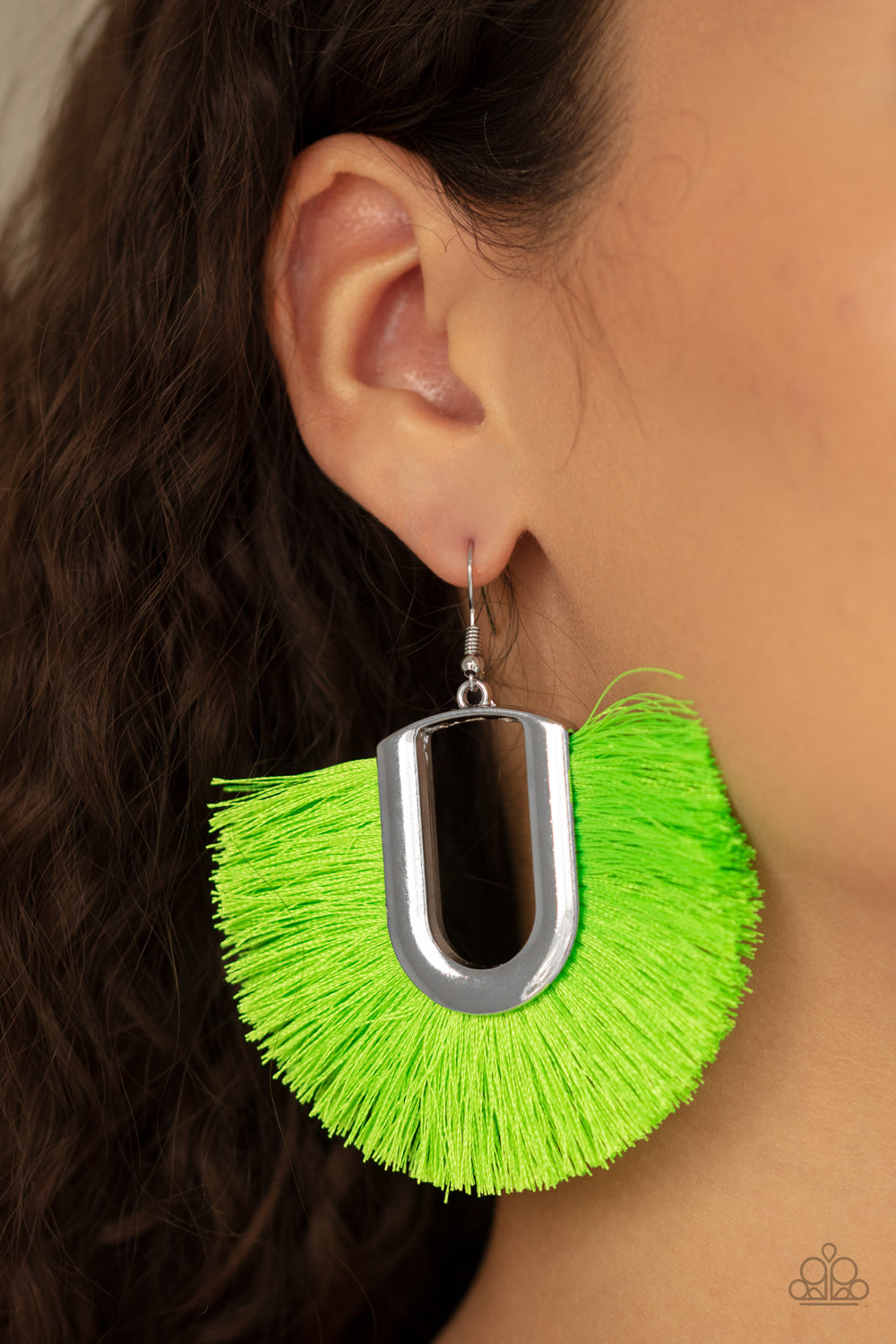 Paparazzi ♥ Tassel Tropicana - Green ♥  Earrings