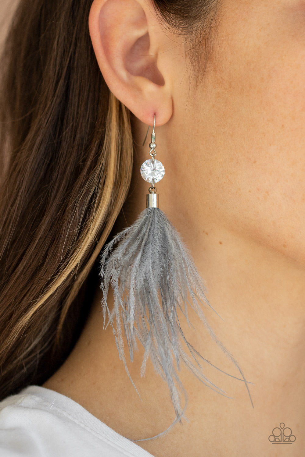Paparazzi ♥ Feathered Flamboyance - Silver ♥  Earrings