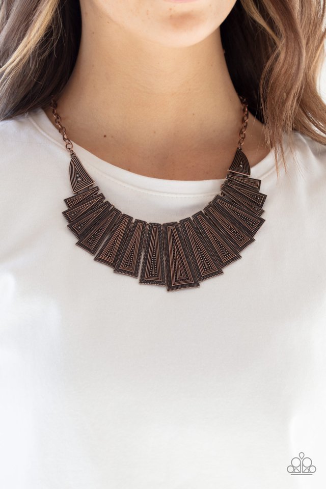 Paparazzi ♥ Metro Mane - Copper ♥ Necklace