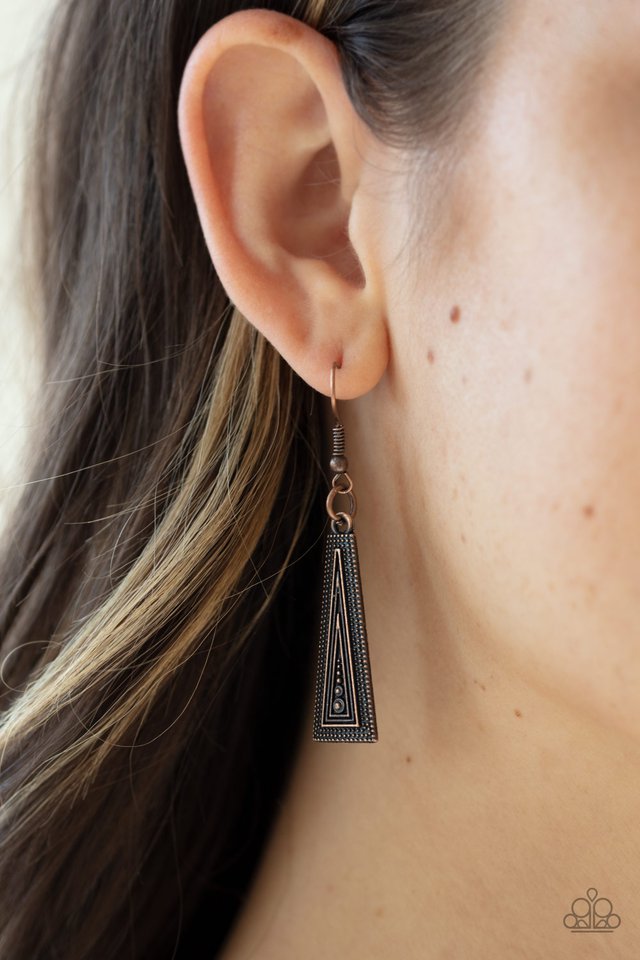 Paparazzi ♥ Metro Mane - Copper ♥ Necklace