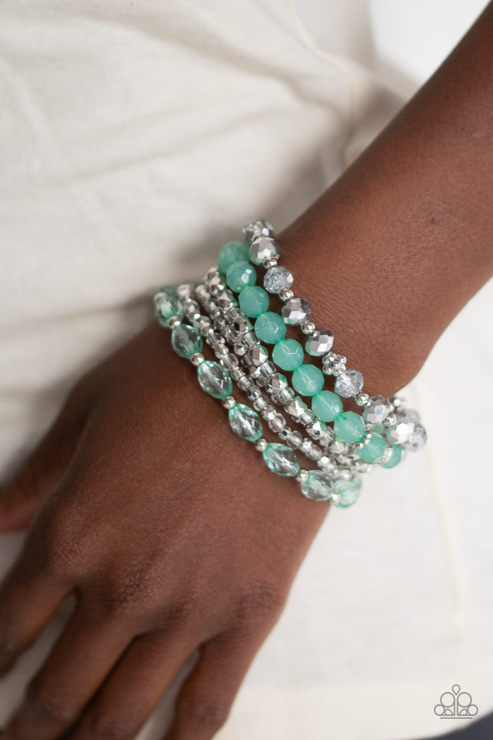 Paparazzi ♥ Crystal Collage - Green ♥  Bracelet