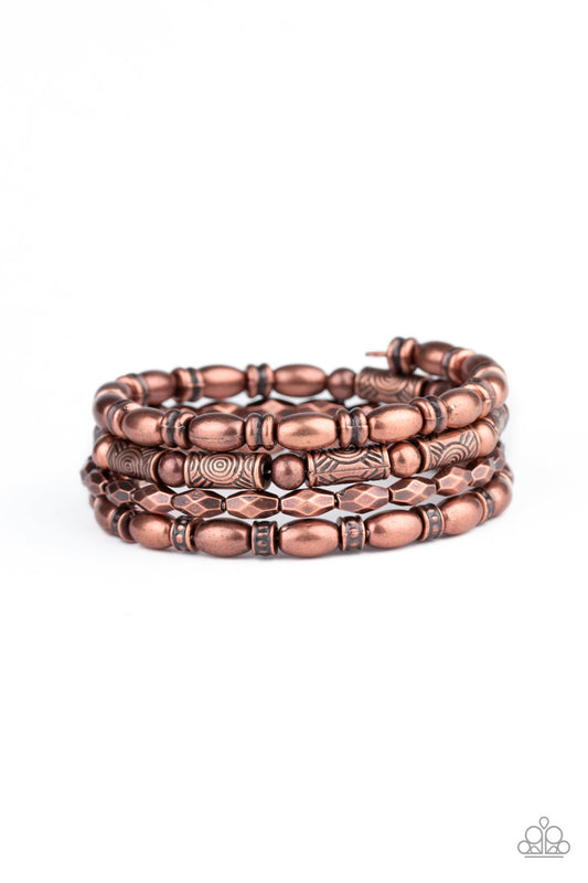 Paparazzi ♥ Texture Throwdown - Copper ♥ Bracelet