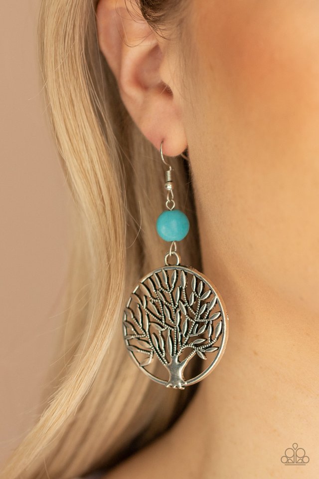 Paparazzi ♥ Bountiful Branches - Blue ♥ Earrings