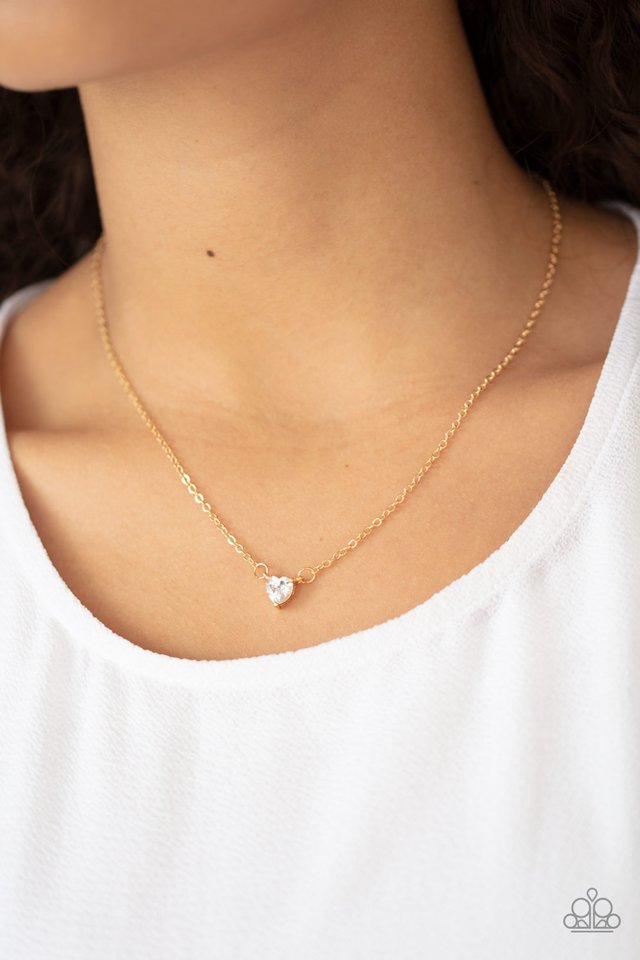 Paparazzi ♥ Heartbeat Bling - Gold ♥ Necklace