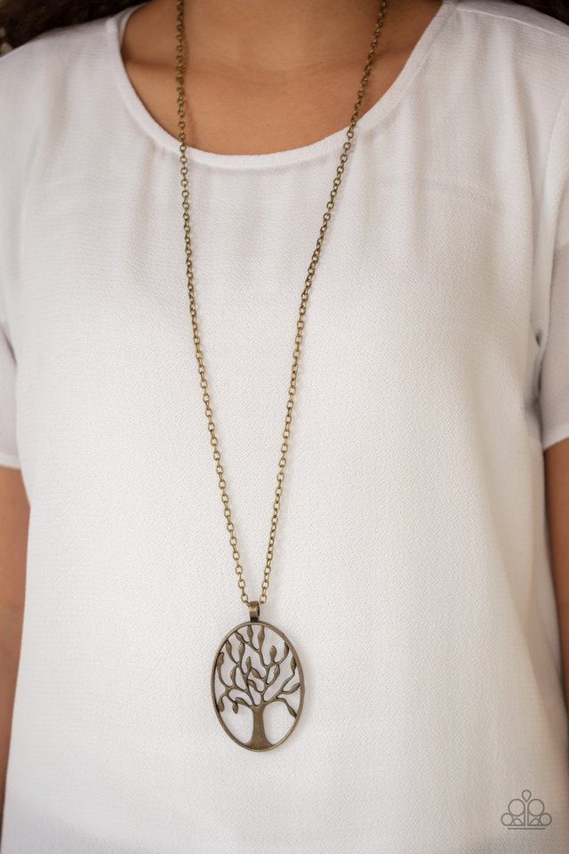 Paparazzi ♥ Well-Rooted - Brass ♥ Necklace