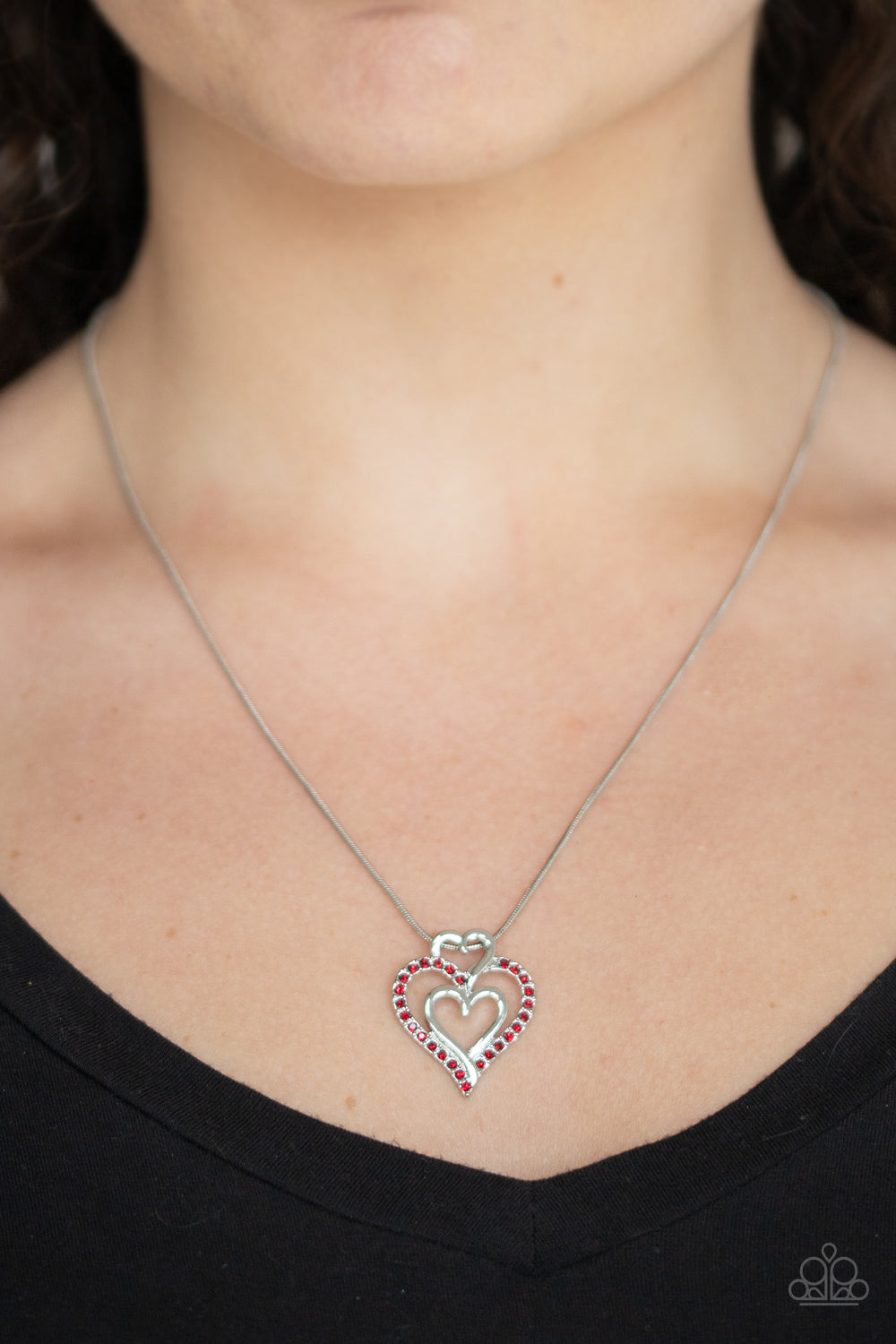 Paparazzi ♥ Triple the Beat - Red ♥  Necklace