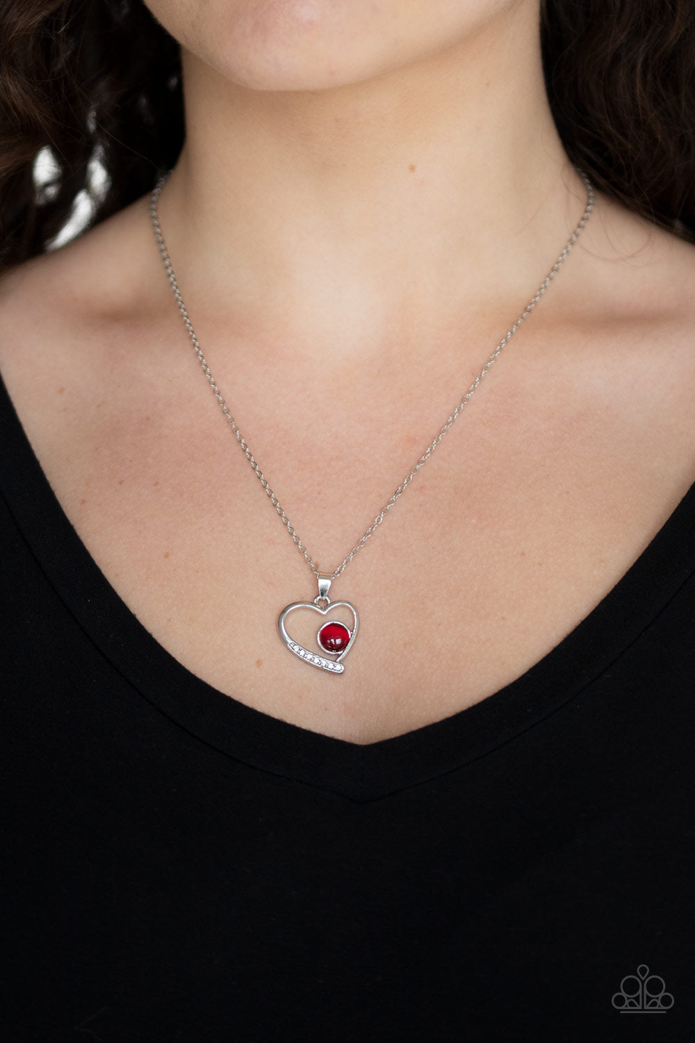 Paparazzi ♥ Heart Full of Love - Red ♥  Necklace