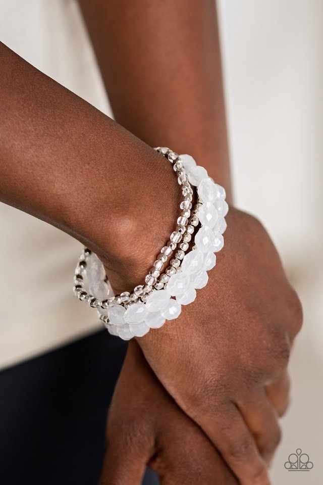 Paparazzi ♥ Sugary Sweet - White ♥ Bracelet