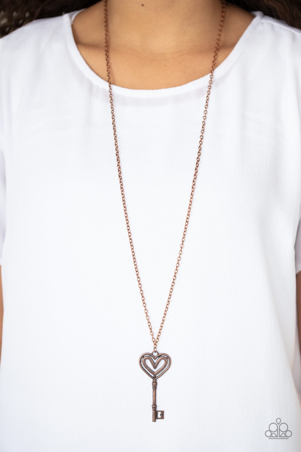 Paparazzi ♥ Unlock My Heart - Copper ♥  Necklace