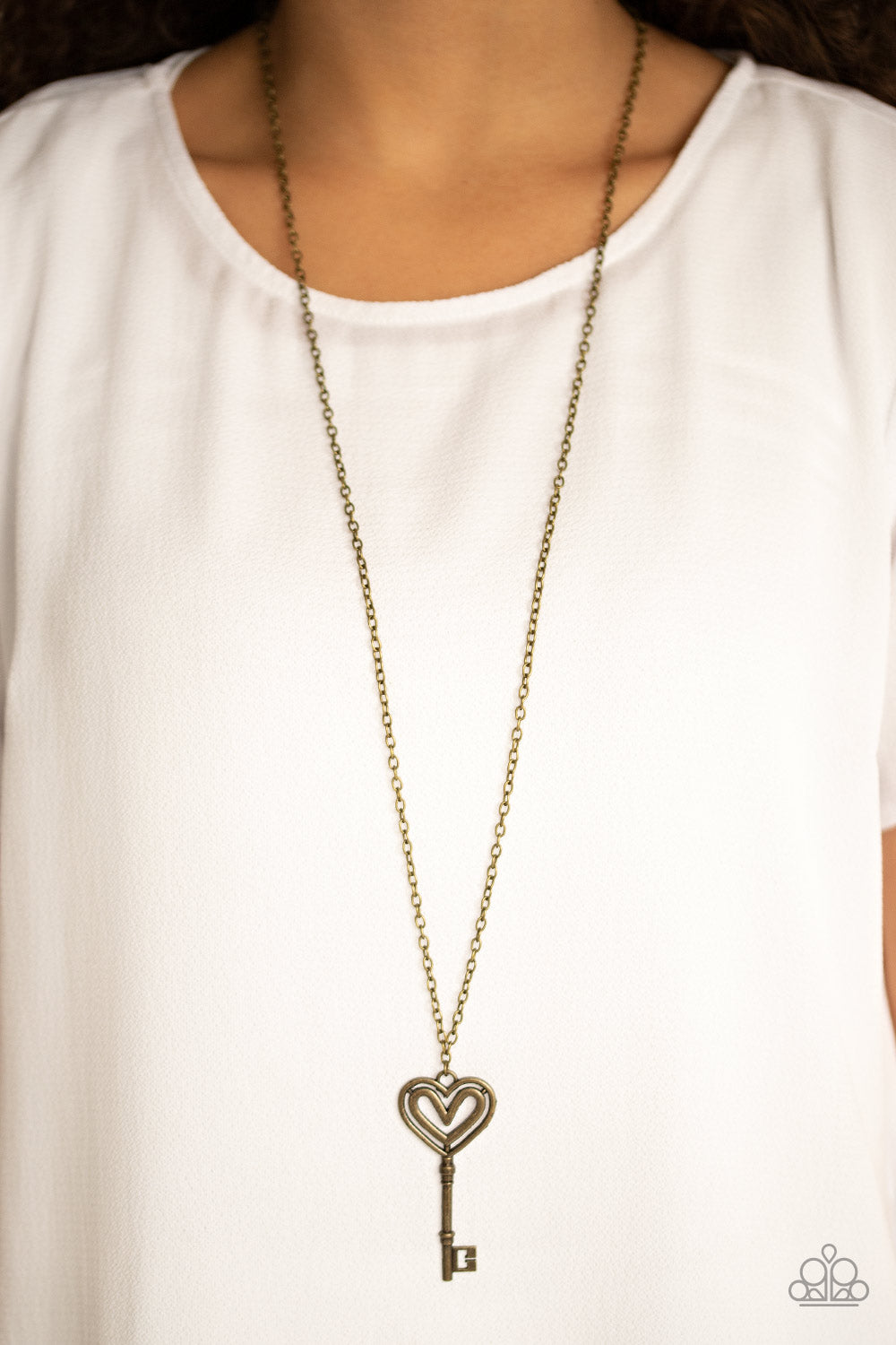 Paparazzi ♥ Unlock My Heart - Brass ♥  Necklace